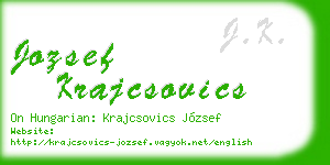 jozsef krajcsovics business card