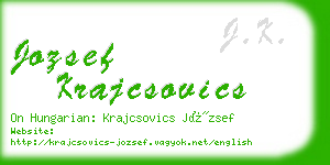 jozsef krajcsovics business card